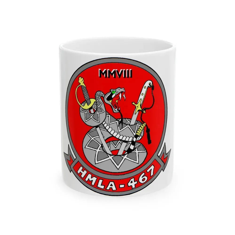 HMLA 467 (USMC) White Coffee Mug 11oz - Go Mug Yourself