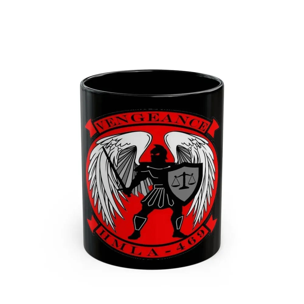 HMLA 469 Vengeance (USMC) Black Coffee Mug 11oz - Go Mug Yourself