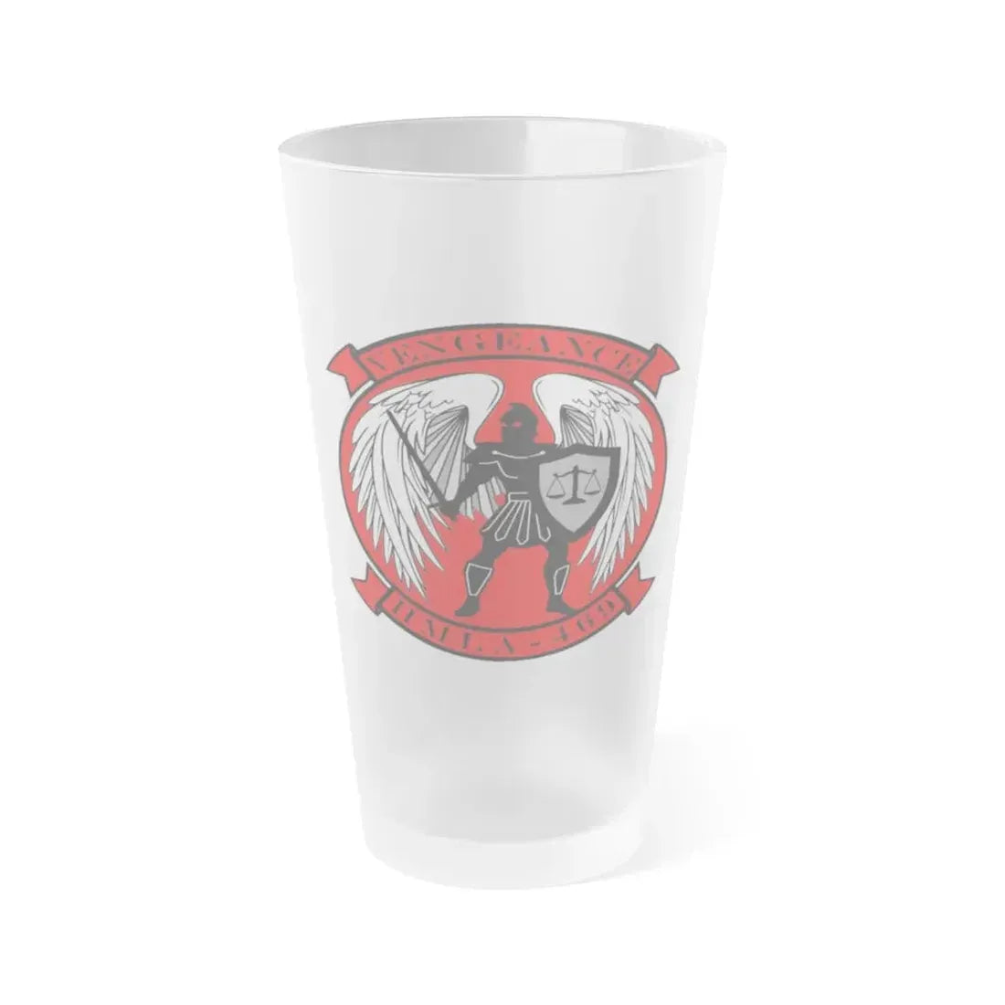 HMLA 469 Vengeance (USMC) Frosted Pint Glass 16oz Default Title - Go Mug Yourself