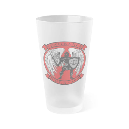 HMLA 469 Vengeance (USMC) Frosted Pint Glass 16oz-Go Mug Yourself