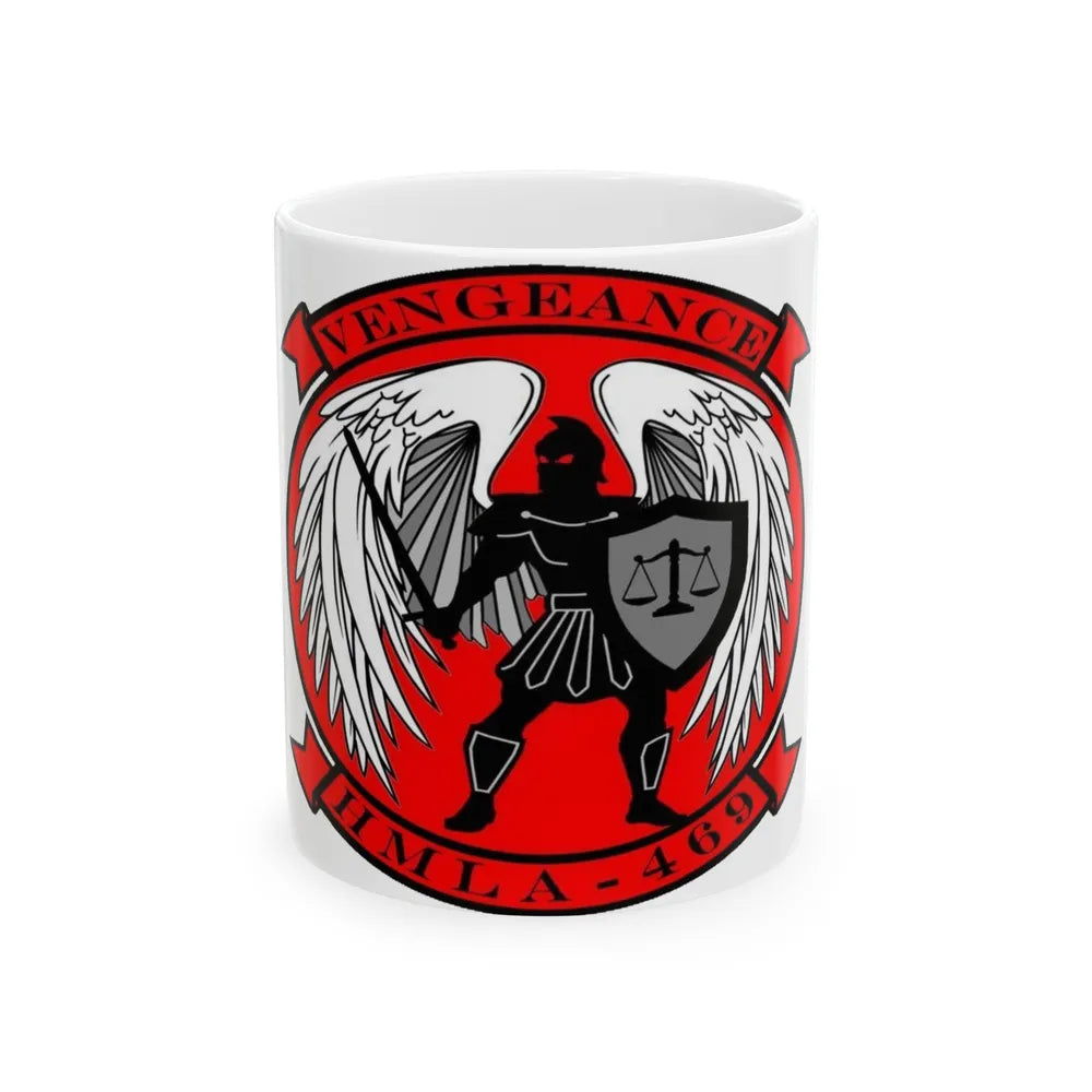 HMLA 469 Vengeance (USMC) White Coffee Mug-11oz-Go Mug Yourself