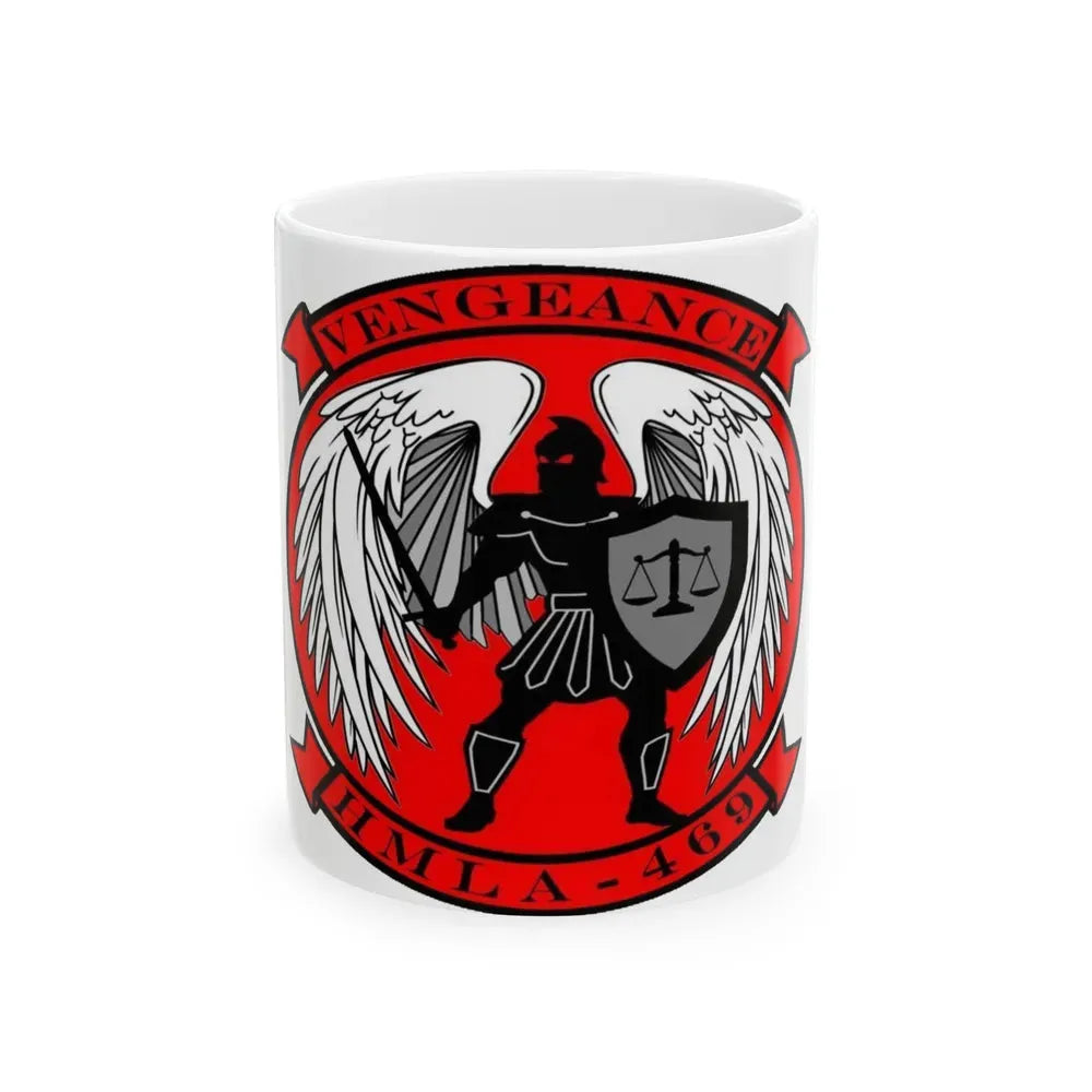 HMLA 469 Vengeance (USMC) White Coffee Mug 11oz - Go Mug Yourself