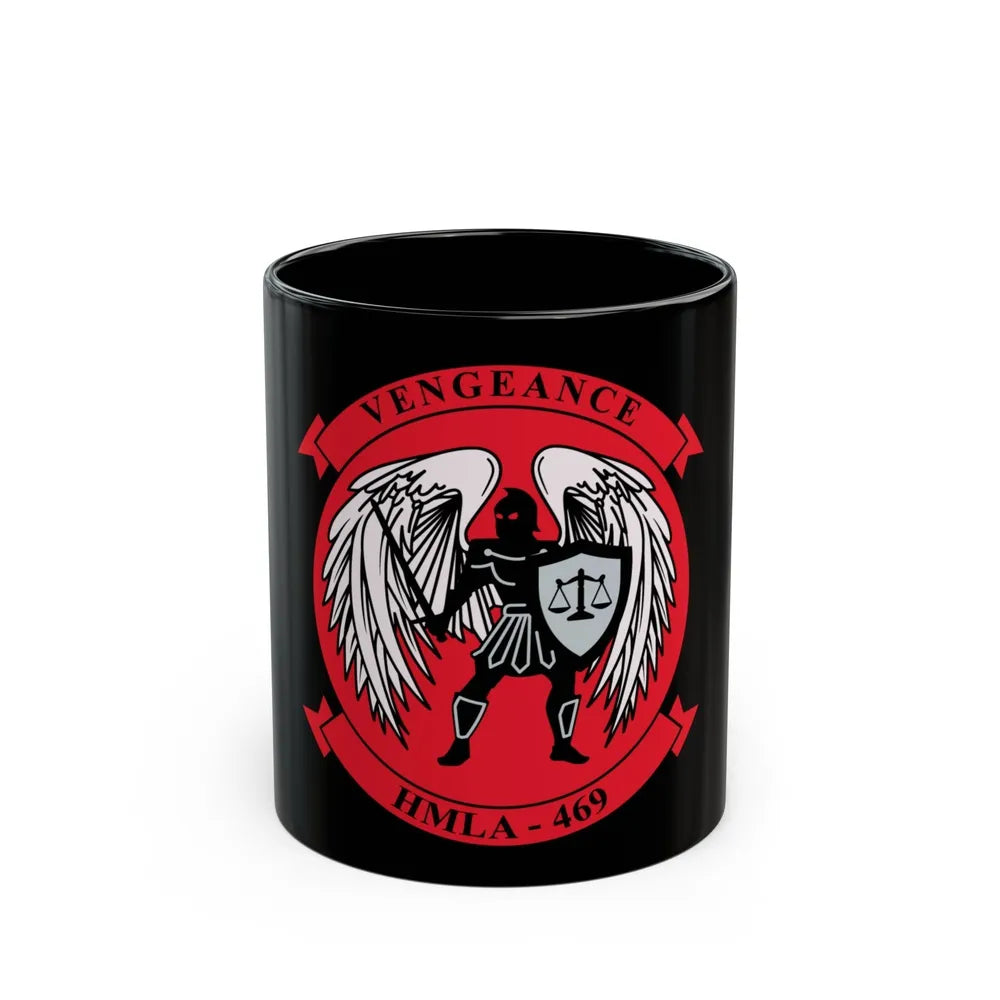 HMLA 469 Vengeance v2 (USMC) Black Coffee Mug-11oz-Go Mug Yourself