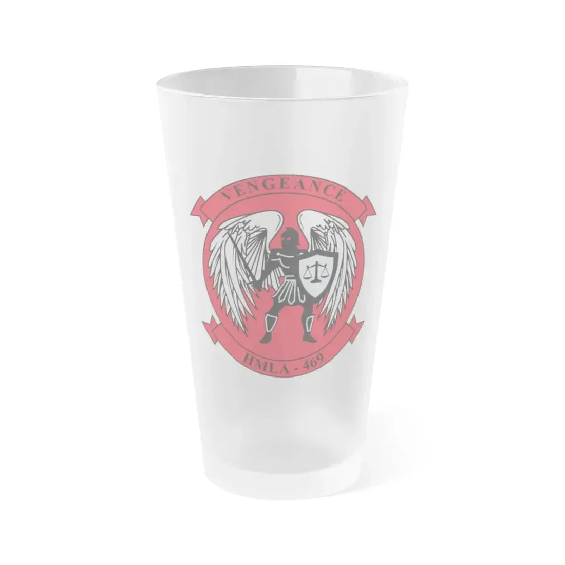 HMLA 469 Vengeance v2 (USMC) Frosted Pint Glass 16oz Default Title - Go Mug Yourself