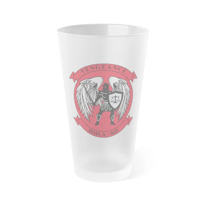 HMLA 469 Vengeance v2 (USMC) Frosted Pint Glass 16oz-Go Mug Yourself