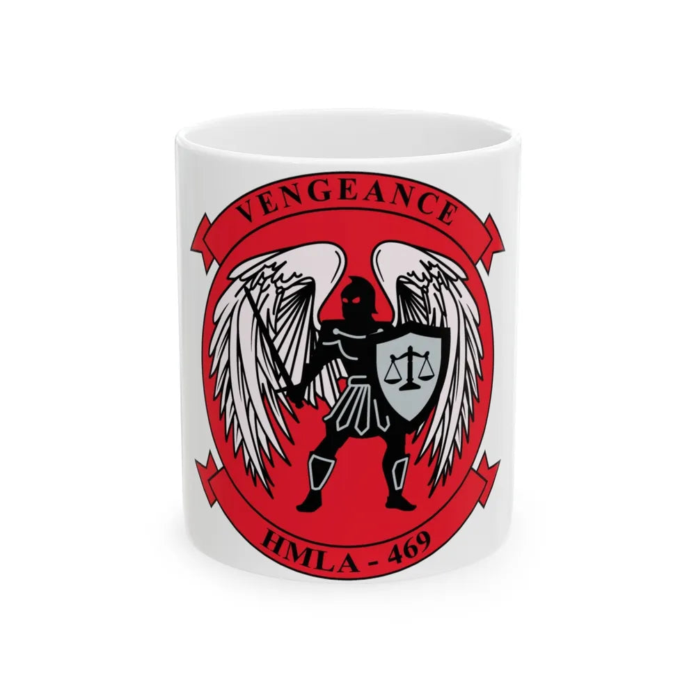 HMLA 469 Vengeance v2 (USMC) White Coffee Mug-11oz-Go Mug Yourself