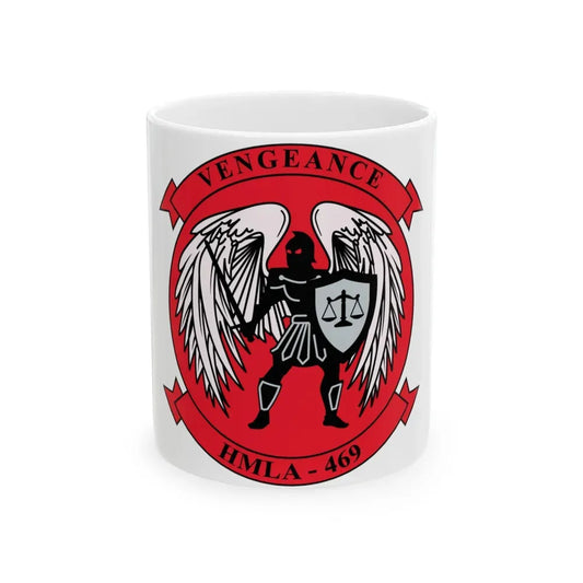 HMLA 469 Vengeance v2 (USMC) White Coffee Mug 11oz - Go Mug Yourself