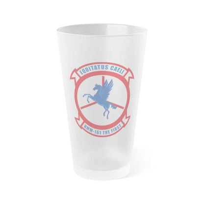 HMM 161 (USMC) Frosted Pint Glass 16oz-Go Mug Yourself