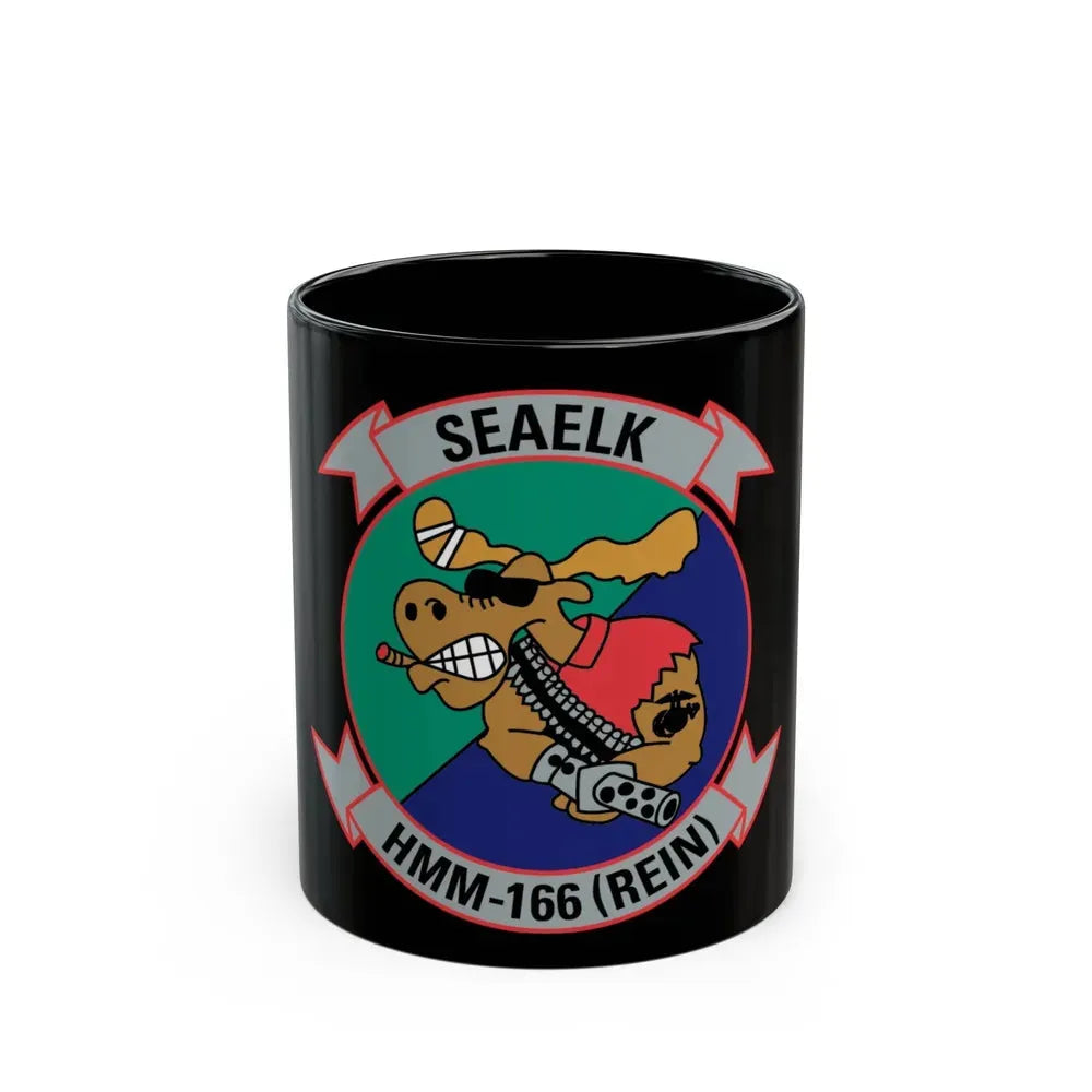 HMM 166 2 (USMC) Black Coffee Mug 11oz - Go Mug Yourself