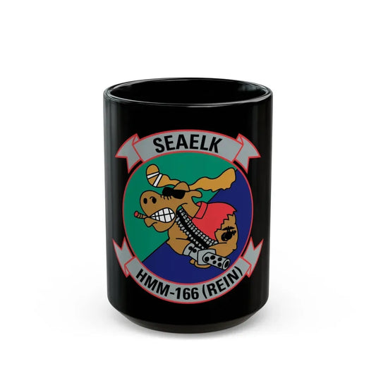 HMM 166 2 (USMC) Black Coffee Mug 15oz - Go Mug Yourself