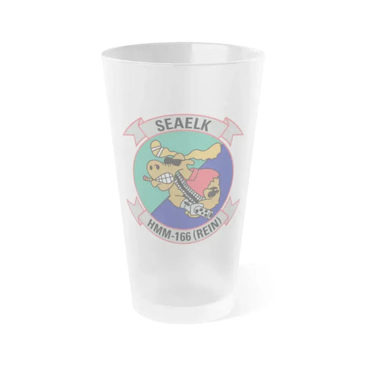 HMM 166 2 (USMC) Frosted Pint Glass 16oz Default Title - Go Mug Yourself
