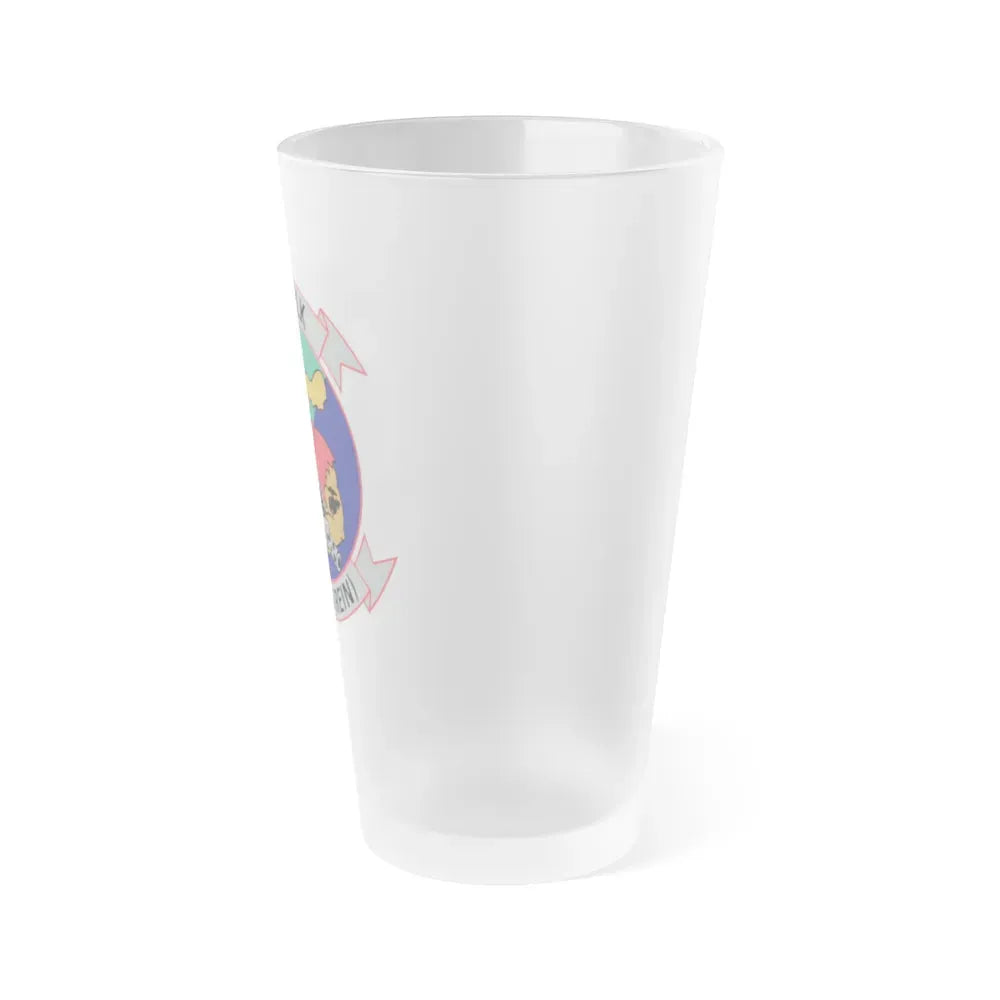 HMM 166 2 (USMC) Frosted Pint Glass 16oz - Go Mug Yourself