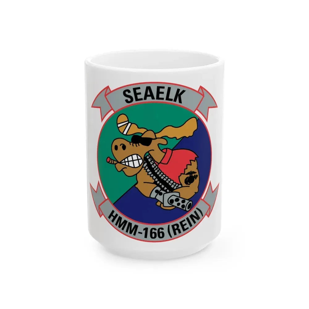 HMM 166 2 (USMC) White Coffee Mug 15oz - Go Mug Yourself