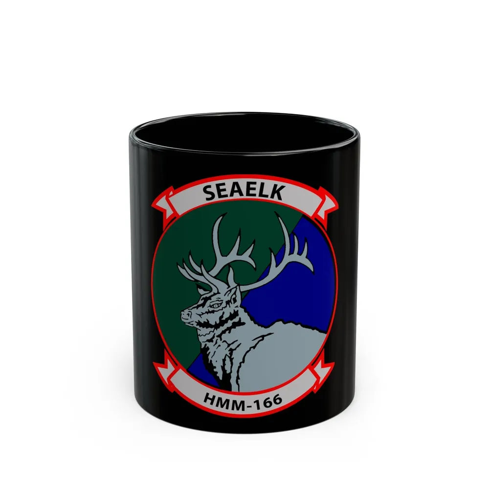 HMM 166 (USMC) Black Coffee Mug-11oz-Go Mug Yourself