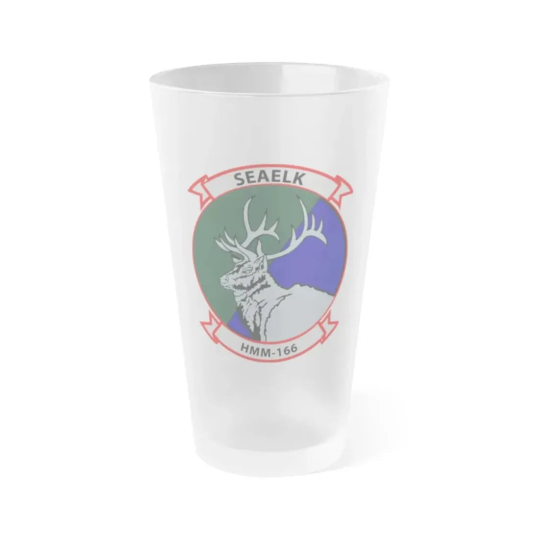 HMM 166 (USMC) Frosted Pint Glass 16oz Default Title - Go Mug Yourself