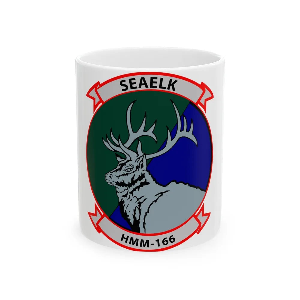 HMM 166 (USMC) White Coffee Mug-11oz-Go Mug Yourself