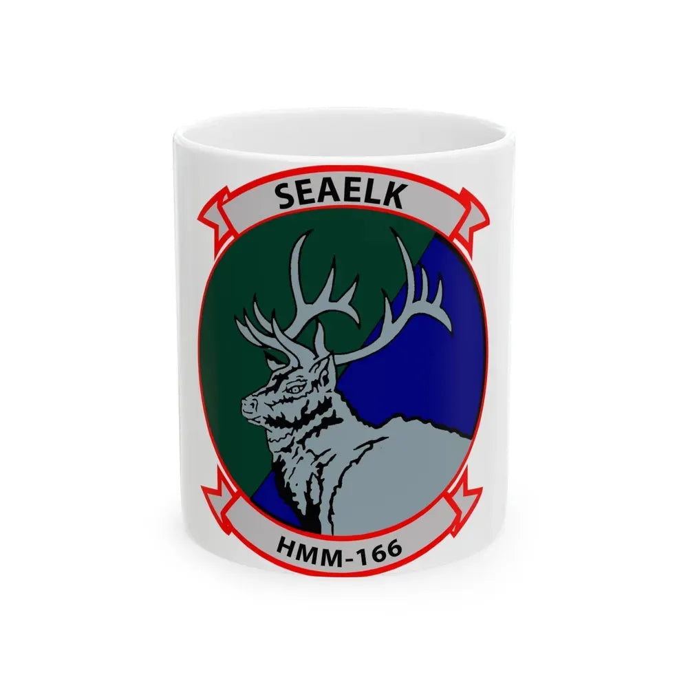 HMM 166 (USMC) White Coffee Mug 11oz - Go Mug Yourself