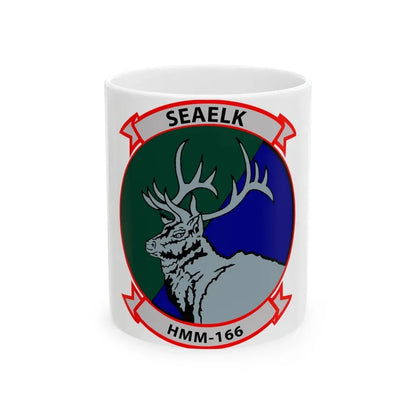 HMM 166 (USMC) White Coffee Mug 11oz - Go Mug Yourself