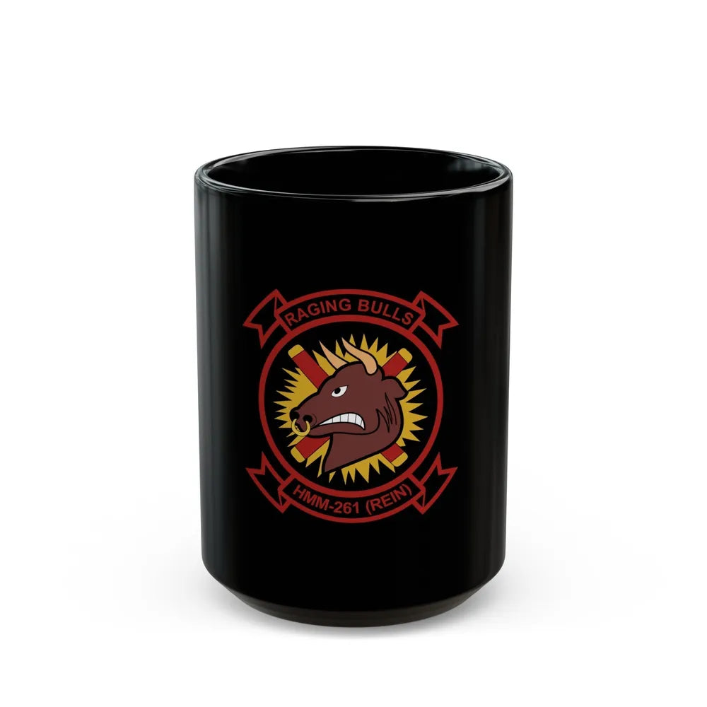 HMM 261 1 (USMC) Black Coffee Mug-15oz-Go Mug Yourself