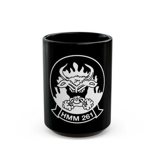 HMM 261 BW (USMC) Black Coffee Mug-15oz-Go Mug Yourself