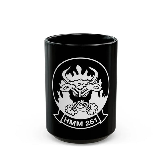 HMM 261 BW (USMC) Black Coffee Mug 15oz - Go Mug Yourself