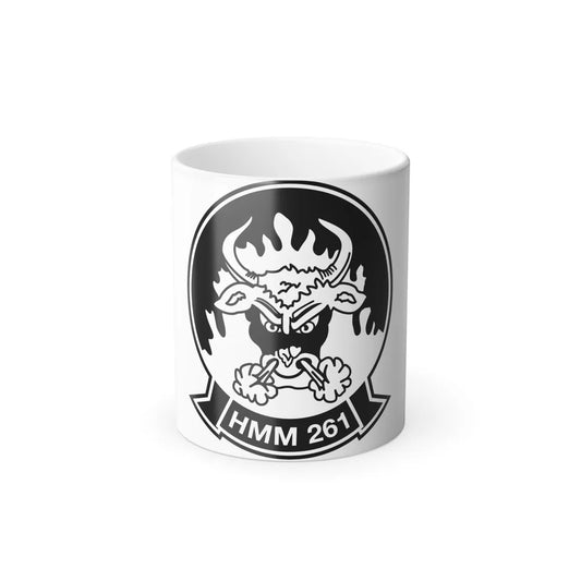 HMM 261 BW (USMC) Color Changing Mug 11oz-11oz-Go Mug Yourself