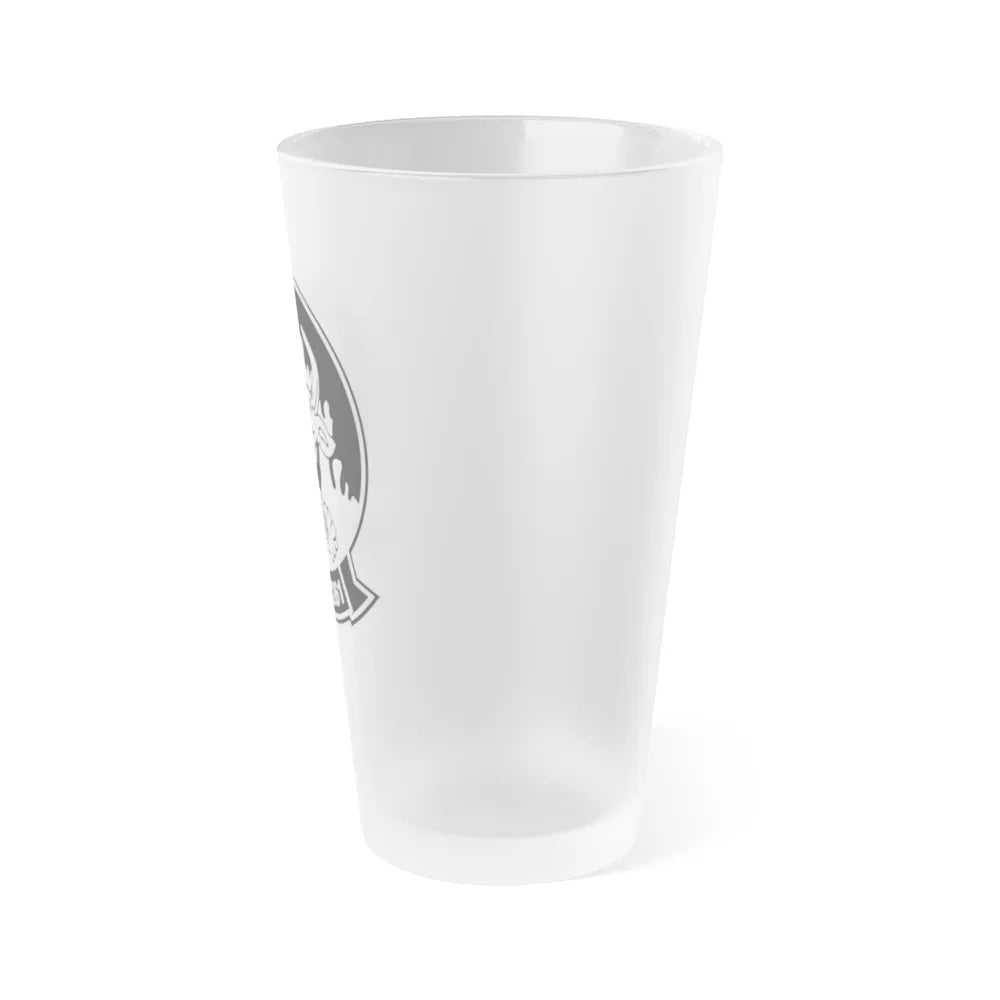 HMM 261 BW (USMC) Frosted Pint Glass 16oz-Go Mug Yourself