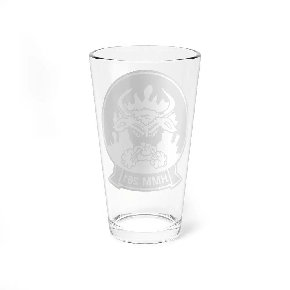 HMM 261 BW (USMC) Pint Glass 16oz-Go Mug Yourself