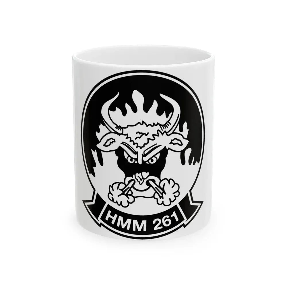 HMM 261 BW (USMC) White Coffee Mug 11oz - Go Mug Yourself