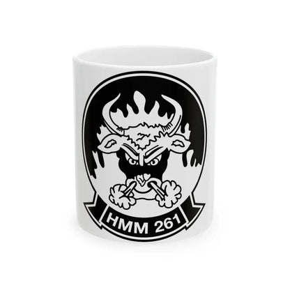 HMM 261 BW (USMC) White Coffee Mug 11oz - Go Mug Yourself