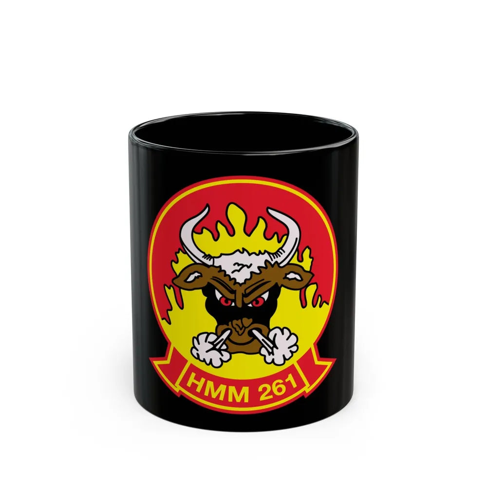 HMM 261 (USMC) Black Coffee Mug-11oz-Go Mug Yourself