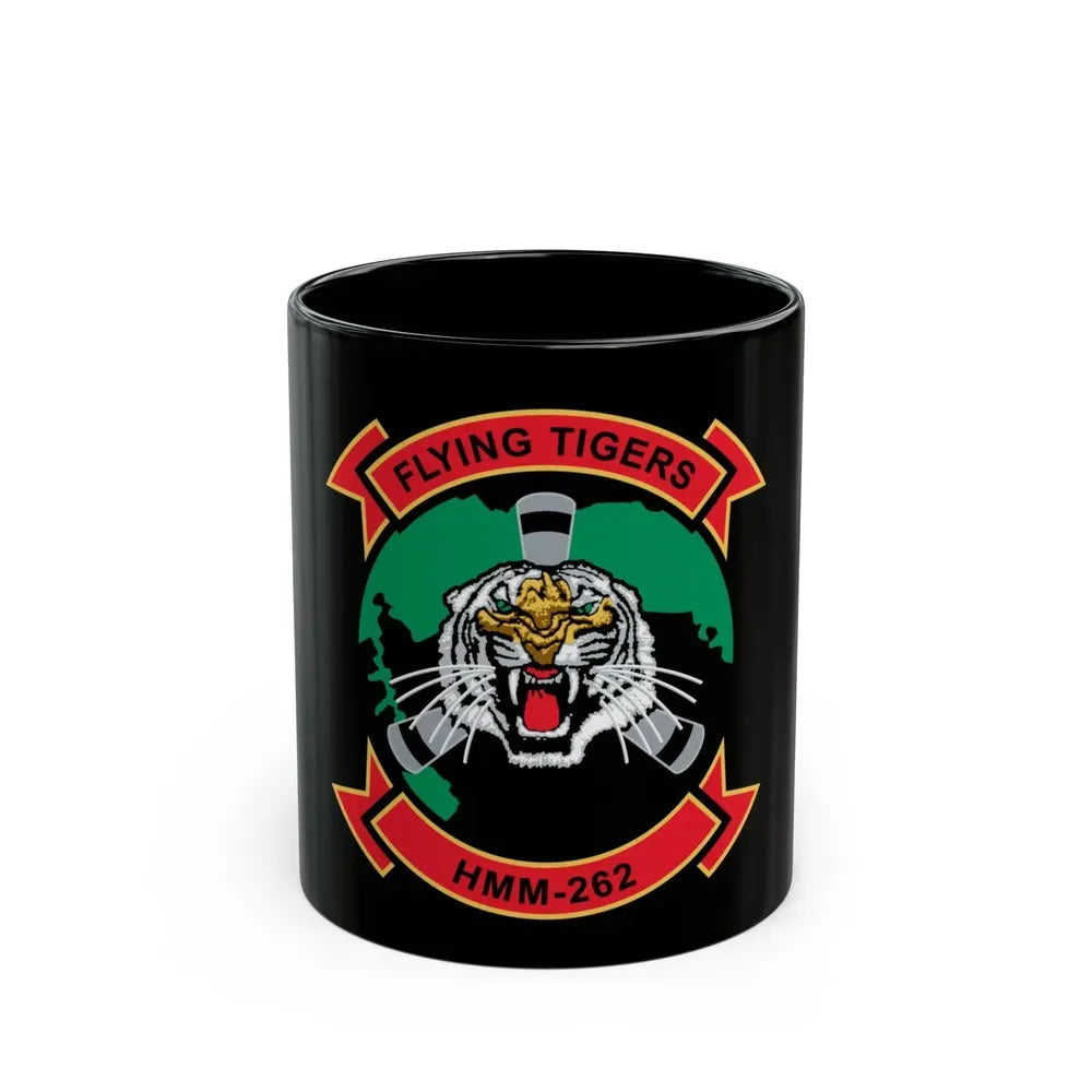 HMM 262 Flying Tigers (USMC) Black Coffee Mug 11oz - Go Mug Yourself
