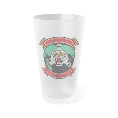 HMM 262 Flying Tigers (USMC) Frosted Pint Glass 16oz-Go Mug Yourself