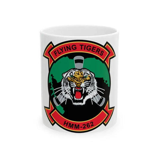HMM 262 Flying Tigers (USMC) White Coffee Mug 11oz - Go Mug Yourself