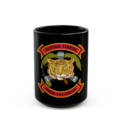 HMM 262 REIN (USMC) Black Coffee Mug-15oz-Go Mug Yourself