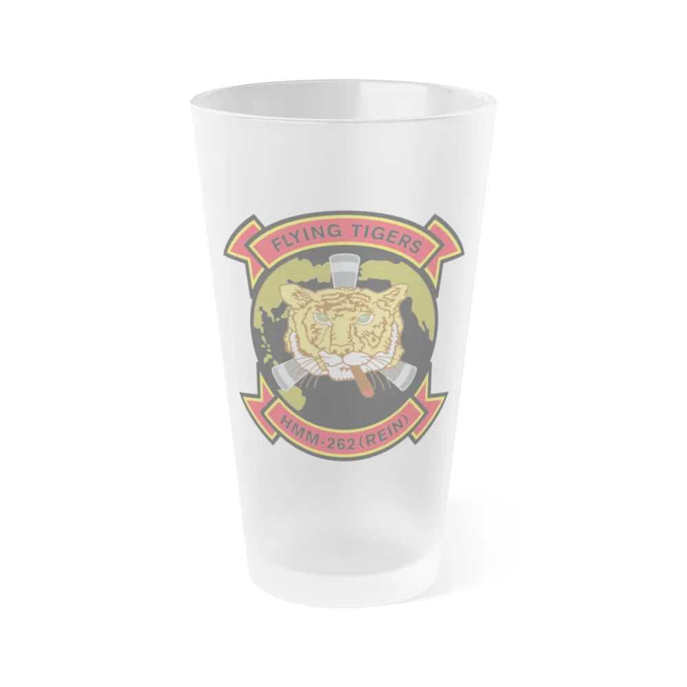 HMM 262 REIN (USMC) Frosted Pint Glass 16oz-Go Mug Yourself