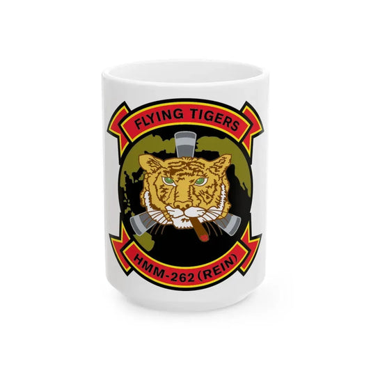 HMM 262 REIN (USMC) White Coffee Mug 15oz - Go Mug Yourself