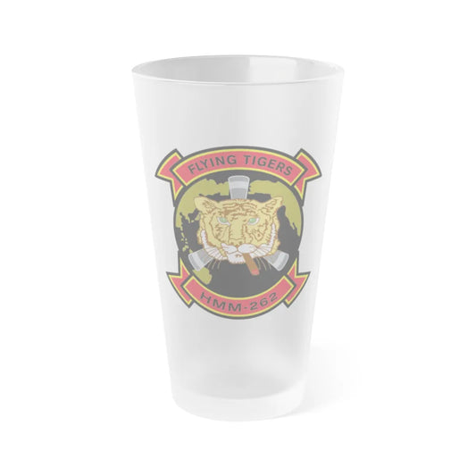 HMM 262 (USMC) Frosted Pint Glass 16oz-Go Mug Yourself