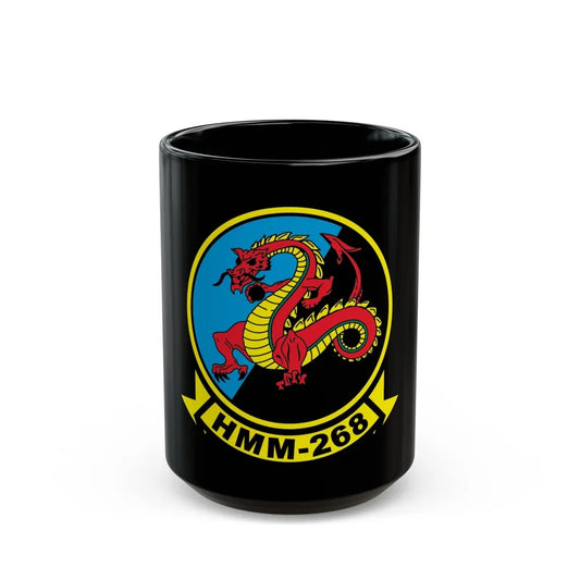 HMM 268 alt (USMC) Black Coffee Mug-15oz-Go Mug Yourself