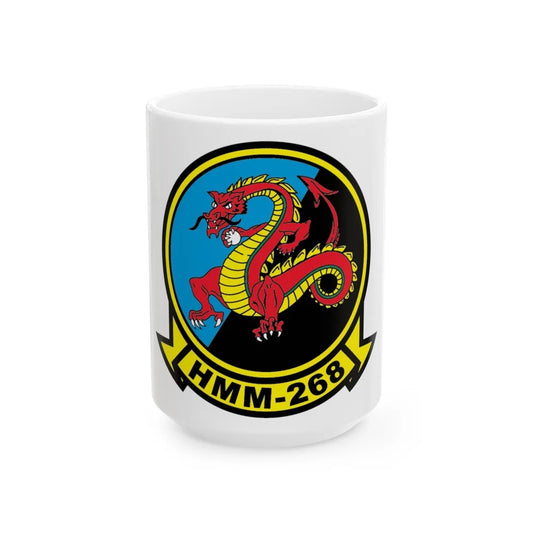 HMM 268 alt (USMC) White Coffee Mug-15oz-Go Mug Yourself