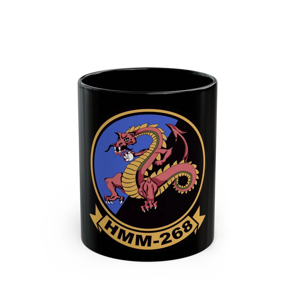 HMM 268 (USMC) Black Coffee Mug-11oz-Go Mug Yourself