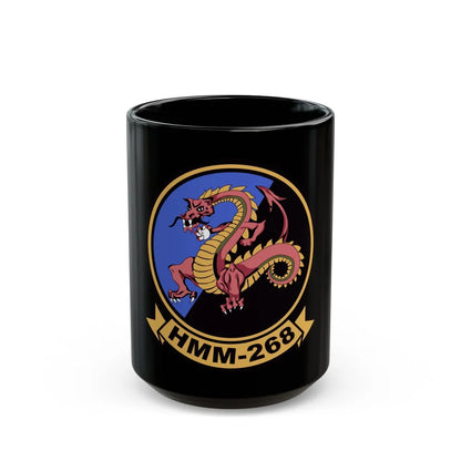 HMM 268 (USMC) Black Coffee Mug-15oz-Go Mug Yourself