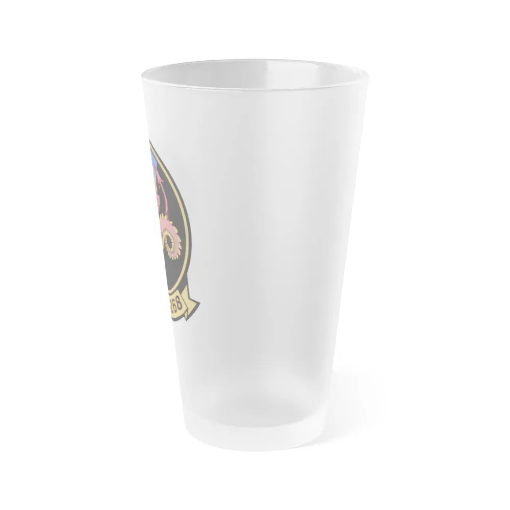 HMM 268 (USMC) Frosted Pint Glass 16oz-Go Mug Yourself