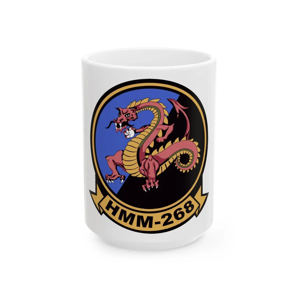 HMM 268 (USMC) White Coffee Mug-15oz-Go Mug Yourself