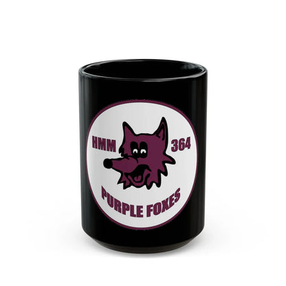 HMM 364 (USMC) Black Coffee Mug-15oz-Go Mug Yourself