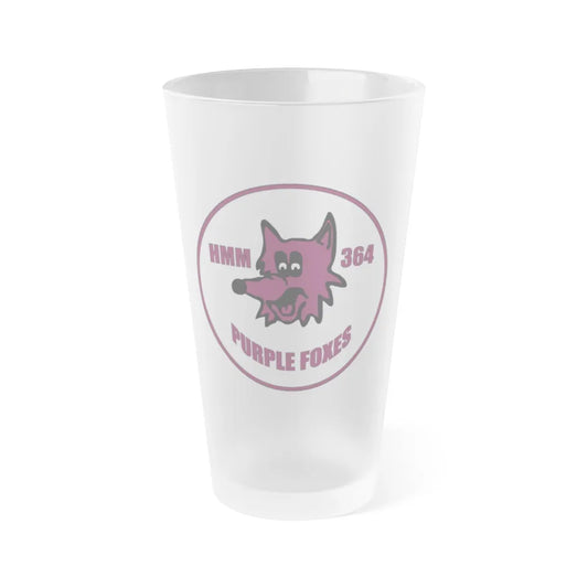 HMM 364 (USMC) Frosted Pint Glass 16oz-Go Mug Yourself