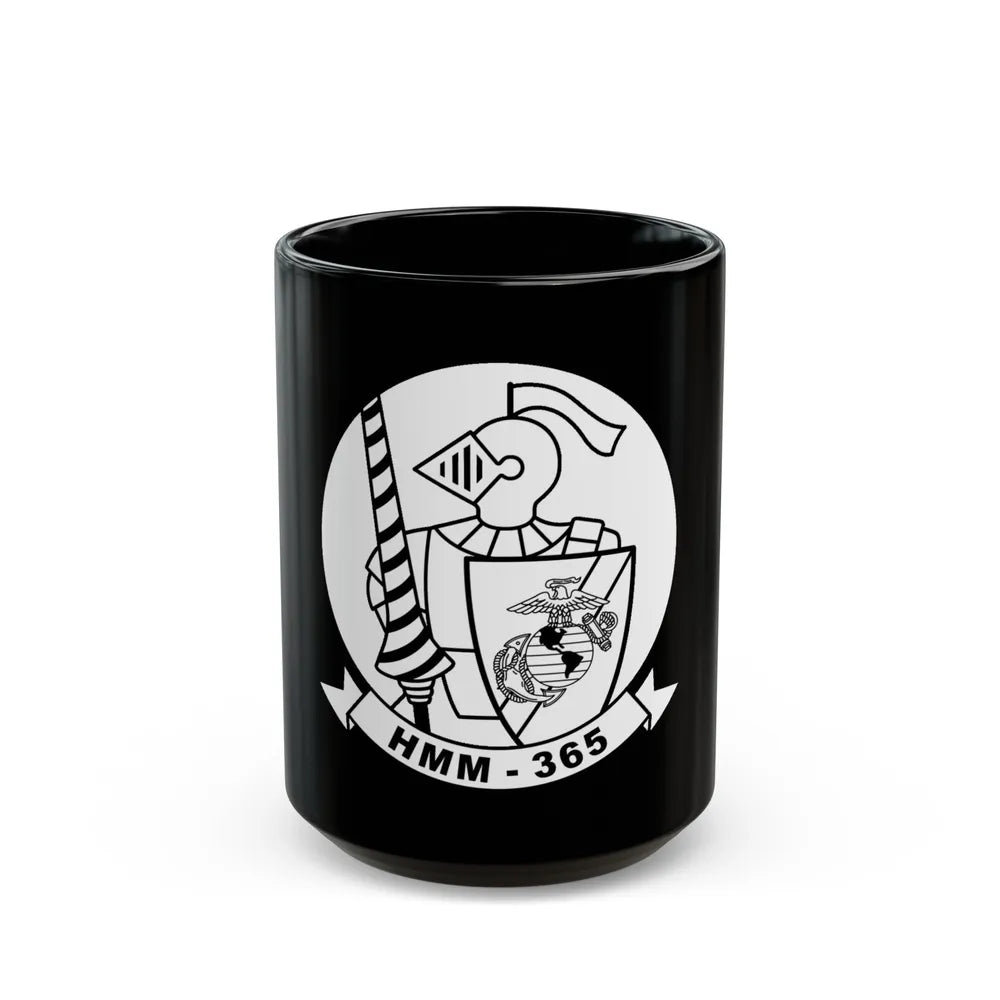 HMM 365 (USMC) Black Coffee Mug-15oz-Go Mug Yourself