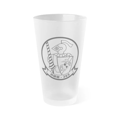 HMM 365 (USMC) Frosted Pint Glass 16oz-Go Mug Yourself