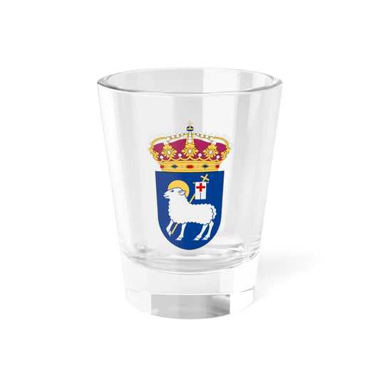 HMS Gotland vapen flygplanskryssare (Sweden) (Coat of Arms) Shot Glass 1.5oz 1.5oz - Go Mug Yourself