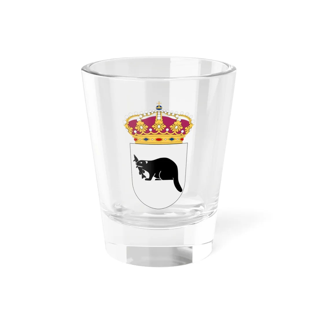 HMS Härnösand vapen (Sweden) (Coat of Arms) Shot Glass 1.5oz 1.5oz - Go Mug Yourself